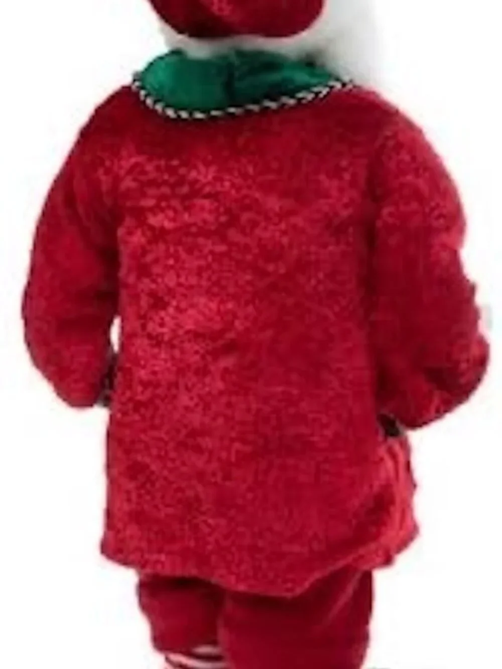Pajama Santa Claus Figure Reindeer Slippers Mug Cookies Standing Christmas Decor